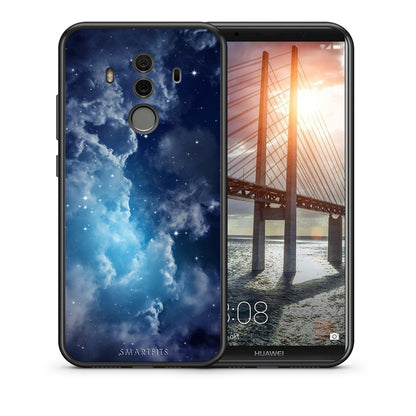 Θήκη Huawei Mate 10 Pro Blue Sky Galaxy από τη Smartfits με σχέδιο στο πίσω μέρος και μαύρο περίβλημα | Huawei Mate 10 Pro Blue Sky Galaxy case with colorful back and black bezels