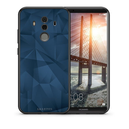 Θήκη Huawei Mate 10 Pro Blue Abstract Geometric από τη Smartfits με σχέδιο στο πίσω μέρος και μαύρο περίβλημα | Huawei Mate 10 Pro Blue Abstract Geometric case with colorful back and black bezels