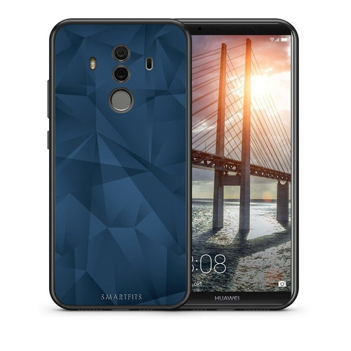 Θήκη Huawei Mate 10 Pro Blue Abstract Geometric από τη Smartfits με σχέδιο στο πίσω μέρος και μαύρο περίβλημα | Huawei Mate 10 Pro Blue Abstract Geometric case with colorful back and black bezels