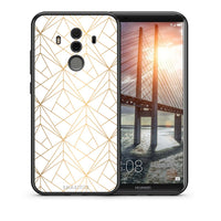 Thumbnail for Θήκη Huawei Mate 10 Pro Luxury White Geometric από τη Smartfits με σχέδιο στο πίσω μέρος και μαύρο περίβλημα | Huawei Mate 10 Pro Luxury White Geometric case with colorful back and black bezels