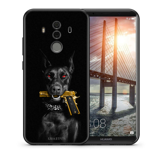 Θήκη Αγίου Βαλεντίνου Huawei Mate 10 Pro Golden Gun από τη Smartfits με σχέδιο στο πίσω μέρος και μαύρο περίβλημα | Huawei Mate 10 Pro Golden Gun case with colorful back and black bezels
