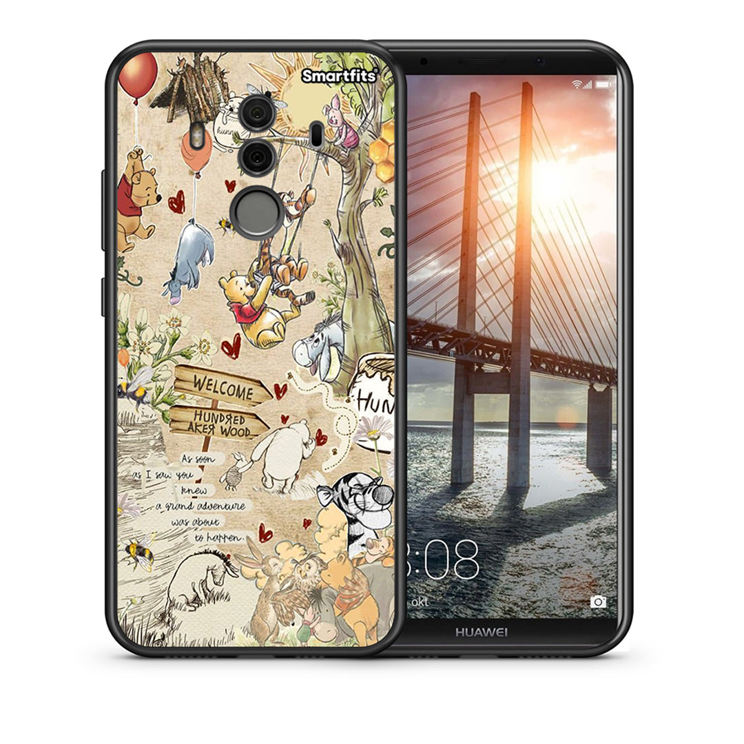 Θήκη Huawei Mate 10 Pro Happy Friends από τη Smartfits με σχέδιο στο πίσω μέρος και μαύρο περίβλημα | Huawei Mate 10 Pro Happy Friends case with colorful back and black bezels