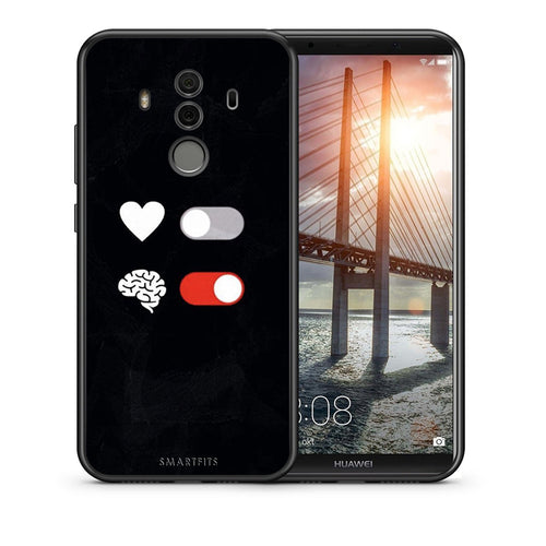 Θήκη Αγίου Βαλεντίνου Huawei Mate 10 Pro Heart Vs Brain από τη Smartfits με σχέδιο στο πίσω μέρος και μαύρο περίβλημα | Huawei Mate 10 Pro Heart Vs Brain case with colorful back and black bezels