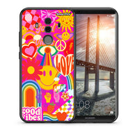 Thumbnail for Θήκη Huawei Mate 10 Pro Hippie Love από τη Smartfits με σχέδιο στο πίσω μέρος και μαύρο περίβλημα | Huawei Mate 10 Pro Hippie Love case with colorful back and black bezels