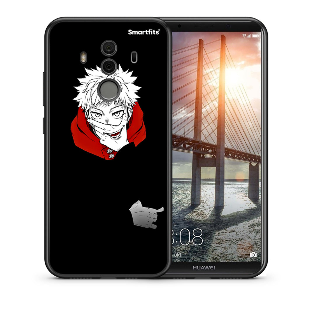Θήκη Huawei Mate 10 Pro Itadori Anime από τη Smartfits με σχέδιο στο πίσω μέρος και μαύρο περίβλημα | Huawei Mate 10 Pro Itadori Anime case with colorful back and black bezels