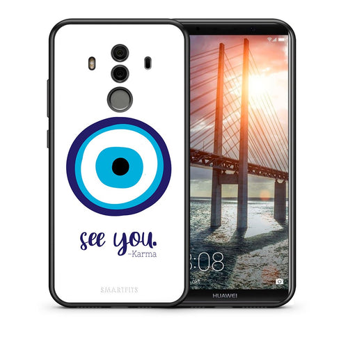 Θήκη Huawei Mate 10 Pro Karma Says από τη Smartfits με σχέδιο στο πίσω μέρος και μαύρο περίβλημα | Huawei Mate 10 Pro Karma Says case with colorful back and black bezels