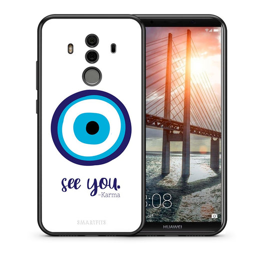 Θήκη Huawei Mate 10 Pro Karma Says από τη Smartfits με σχέδιο στο πίσω μέρος και μαύρο περίβλημα | Huawei Mate 10 Pro Karma Says case with colorful back and black bezels