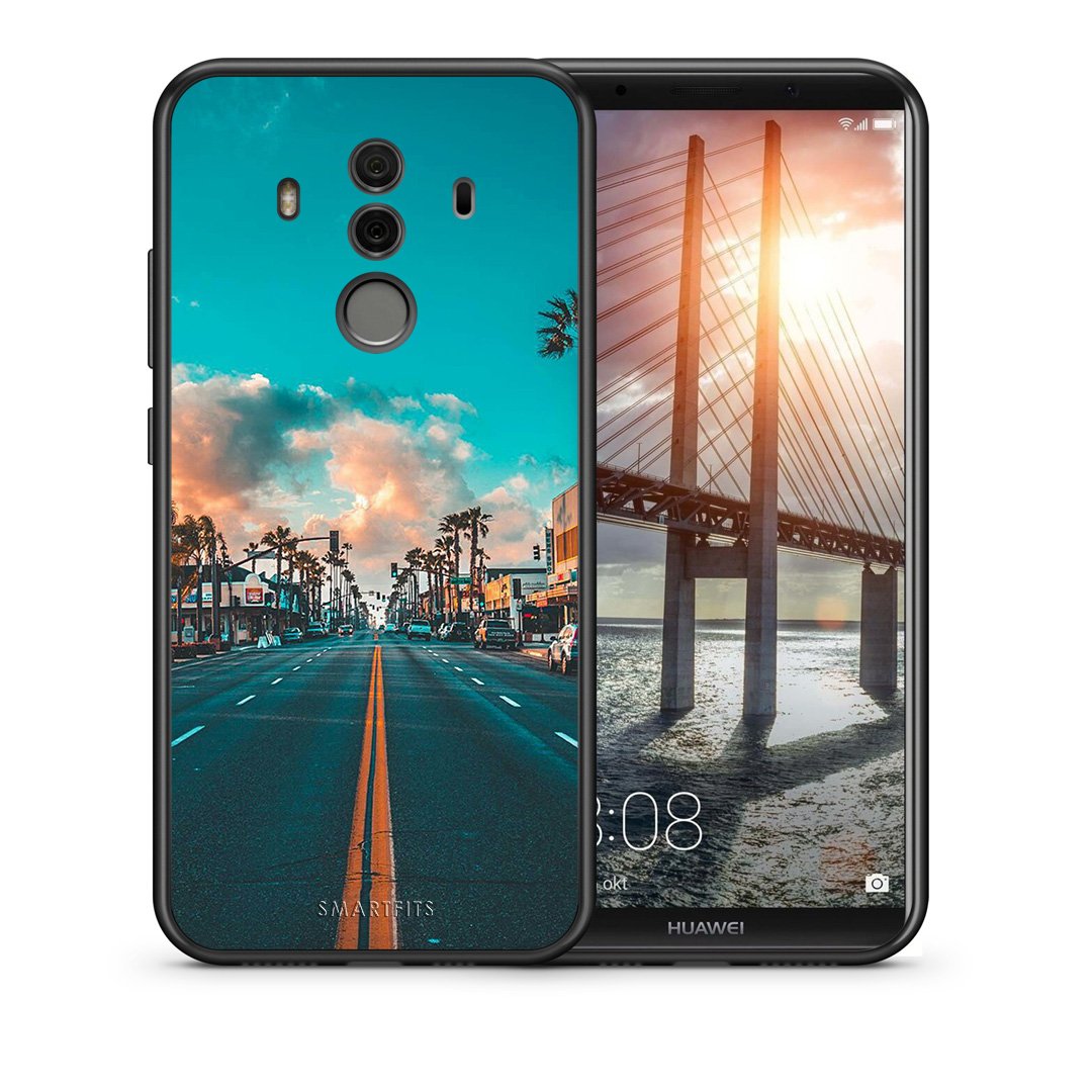 Θήκη Huawei Mate 10 Pro City Landscape από τη Smartfits με σχέδιο στο πίσω μέρος και μαύρο περίβλημα | Huawei Mate 10 Pro City Landscape case with colorful back and black bezels