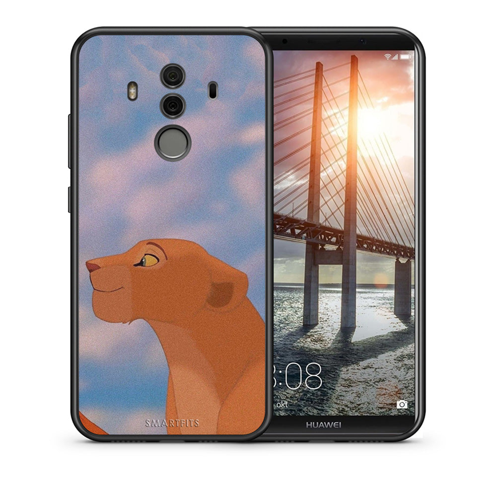 Θήκη Αγίου Βαλεντίνου Huawei Mate 10 Pro Lion Love 2 από τη Smartfits με σχέδιο στο πίσω μέρος και μαύρο περίβλημα | Huawei Mate 10 Pro Lion Love 2 case with colorful back and black bezels