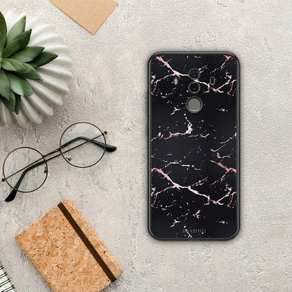 Marble Black Rosegold - Huawei Mate 10 Pro θήκη