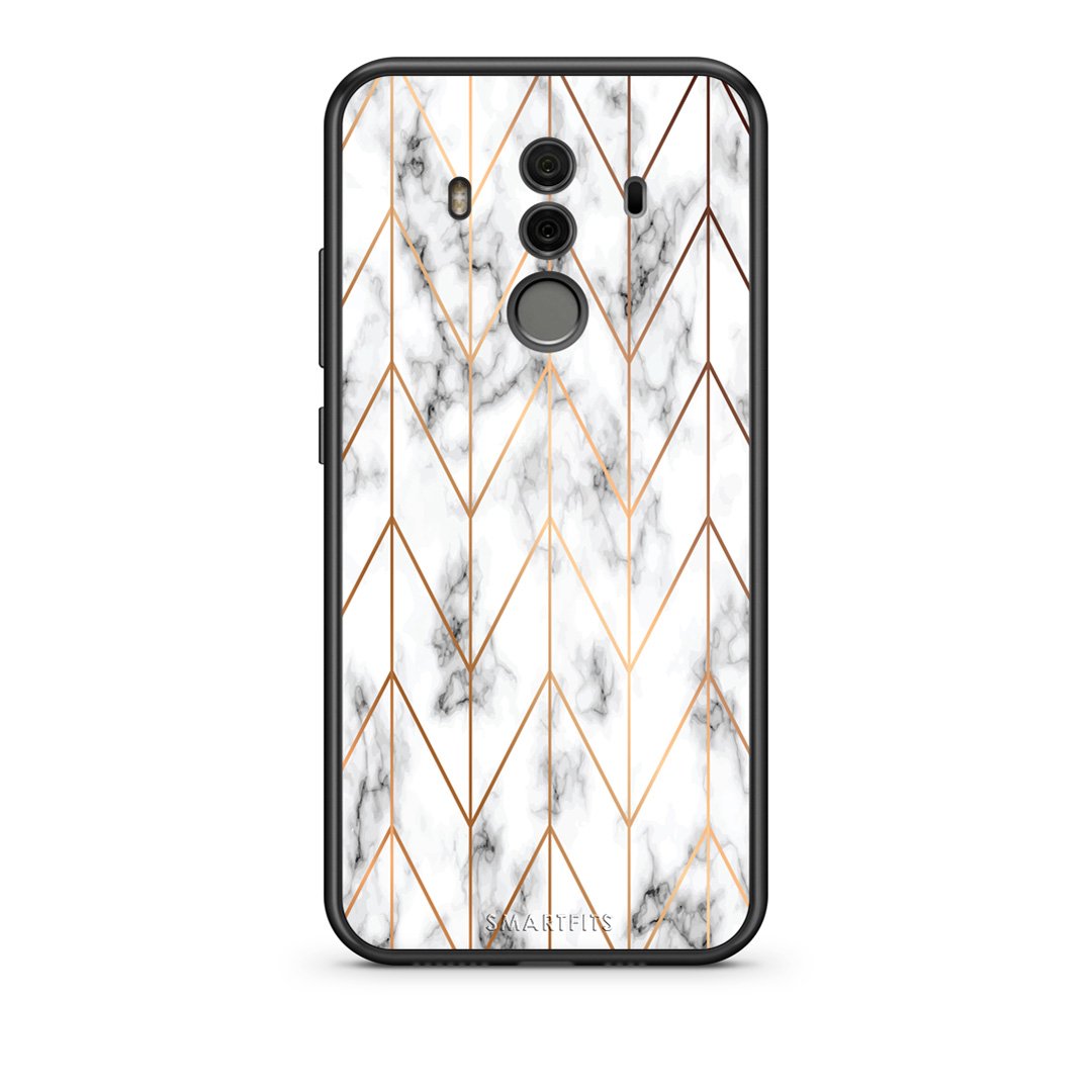 44 - Huawei Mate 10 Pro  Gold Geometric Marble case, cover, bumper