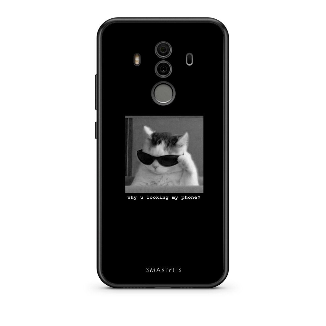 Huawei Mate 10 Pro Meme Cat θήκη από τη Smartfits με σχέδιο στο πίσω μέρος και μαύρο περίβλημα | Smartphone case with colorful back and black bezels by Smartfits