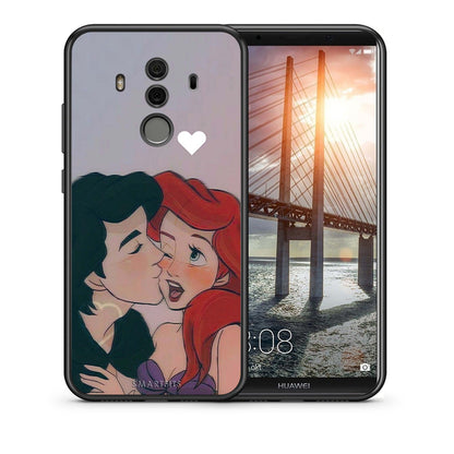 Θήκη Αγίου Βαλεντίνου Huawei Mate 10 Pro Mermaid Love από τη Smartfits με σχέδιο στο πίσω μέρος και μαύρο περίβλημα | Huawei Mate 10 Pro Mermaid Love case with colorful back and black bezels