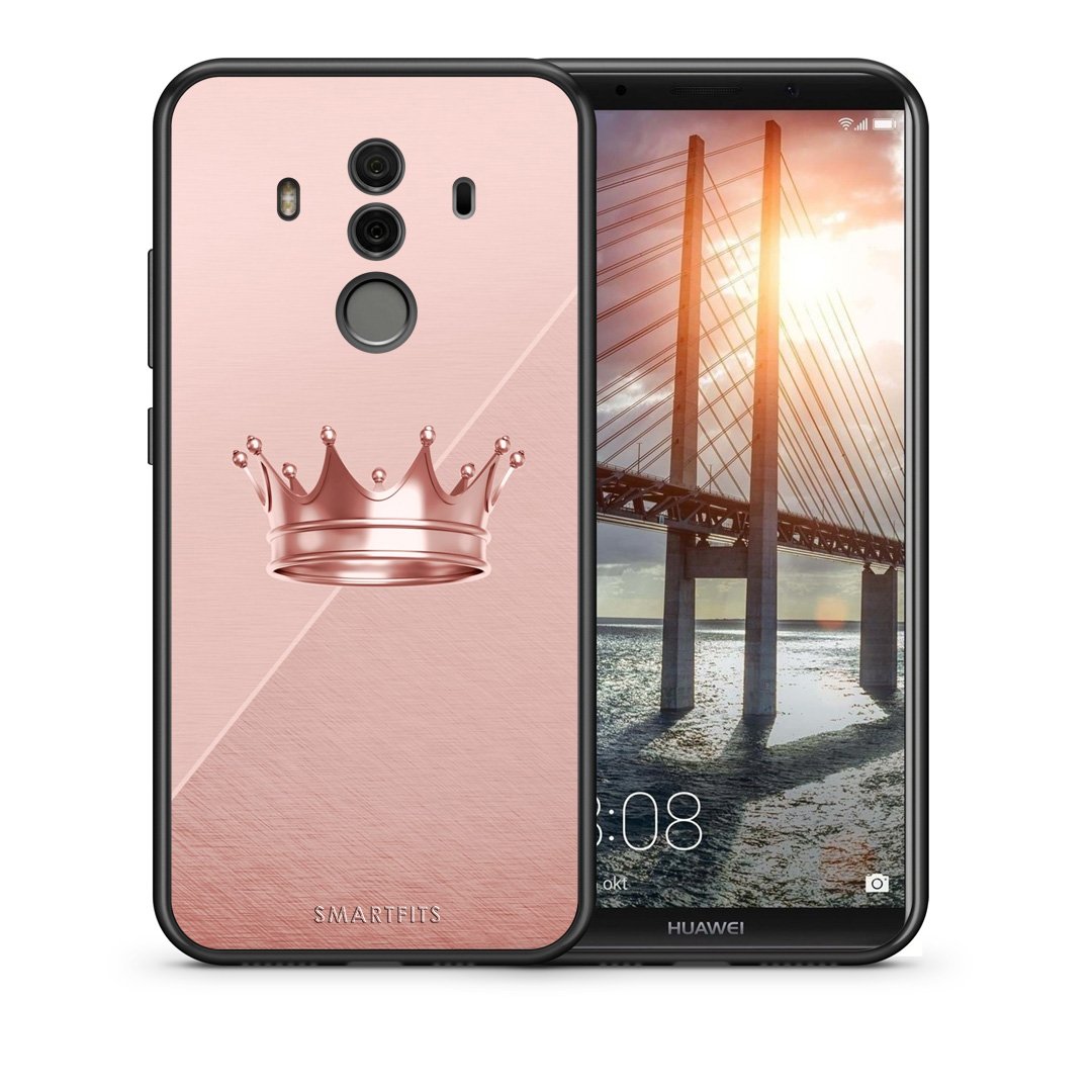 Θήκη Huawei Mate 10 Pro Crown Minimal από τη Smartfits με σχέδιο στο πίσω μέρος και μαύρο περίβλημα | Huawei Mate 10 Pro Crown Minimal case with colorful back and black bezels