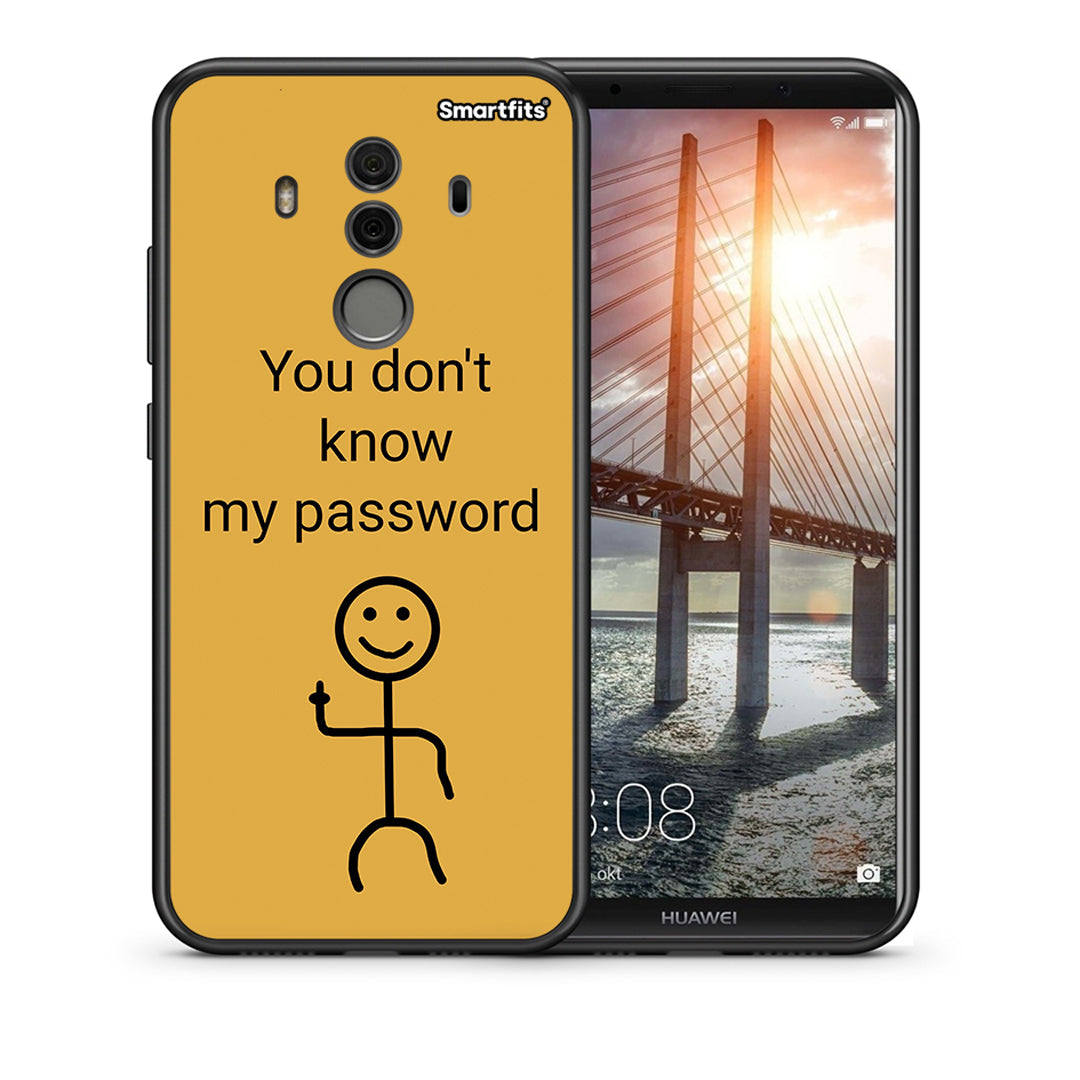 Θήκη Huawei Mate 10 Pro My Password από τη Smartfits με σχέδιο στο πίσω μέρος και μαύρο περίβλημα | Huawei Mate 10 Pro My Password case with colorful back and black bezels