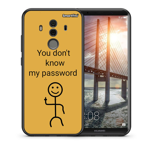 Θήκη Huawei Mate 10 Pro My Password από τη Smartfits με σχέδιο στο πίσω μέρος και μαύρο περίβλημα | Huawei Mate 10 Pro My Password case with colorful back and black bezels