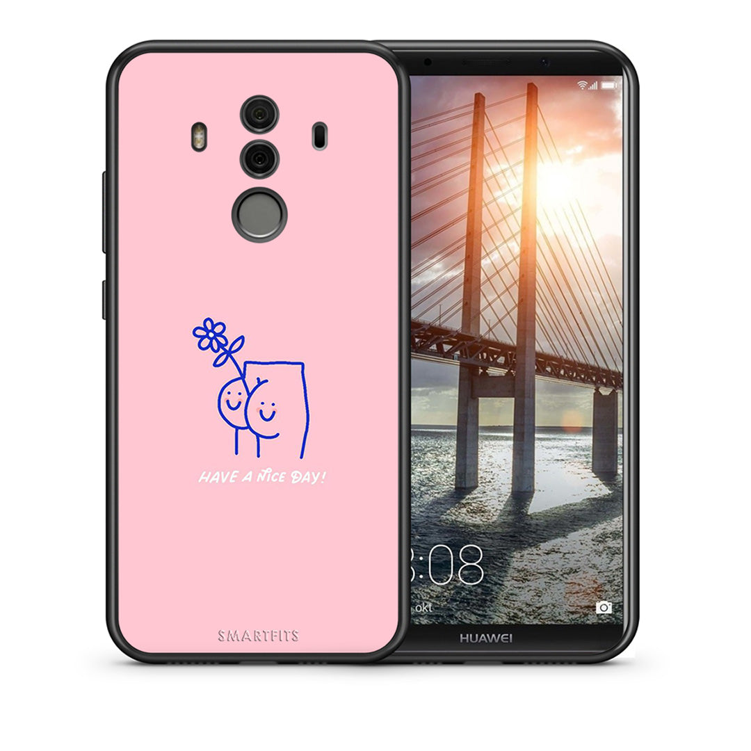 Θήκη Huawei Mate 10 Pro Nice Day από τη Smartfits με σχέδιο στο πίσω μέρος και μαύρο περίβλημα | Huawei Mate 10 Pro Nice Day case with colorful back and black bezels