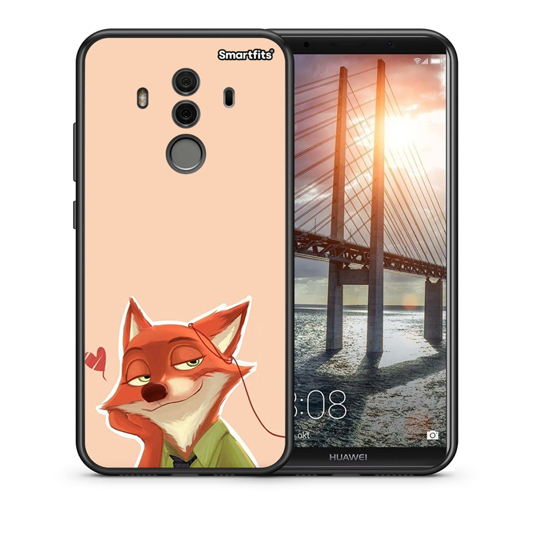 Θήκη Huawei Mate 10 Pro Nick Wilde And Judy Hopps Love 1 από τη Smartfits με σχέδιο στο πίσω μέρος και μαύρο περίβλημα | Huawei Mate 10 Pro Nick Wilde And Judy Hopps Love 1 case with colorful back and black bezels