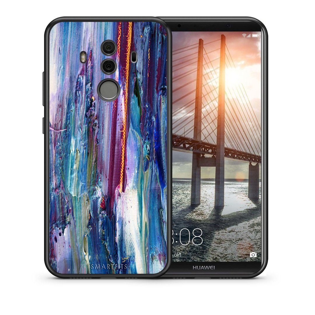 Θήκη Huawei Mate 10 Pro Winter Paint από τη Smartfits με σχέδιο στο πίσω μέρος και μαύρο περίβλημα | Huawei Mate 10 Pro Winter Paint case with colorful back and black bezels