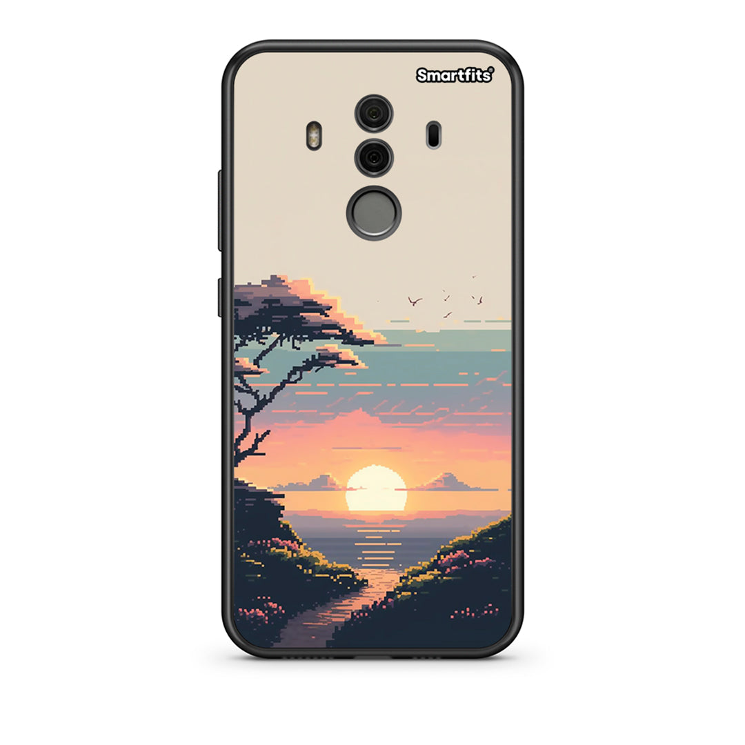 Huawei Mate 10 Pro Pixel Sunset Θήκη από τη Smartfits με σχέδιο στο πίσω μέρος και μαύρο περίβλημα | Smartphone case with colorful back and black bezels by Smartfits