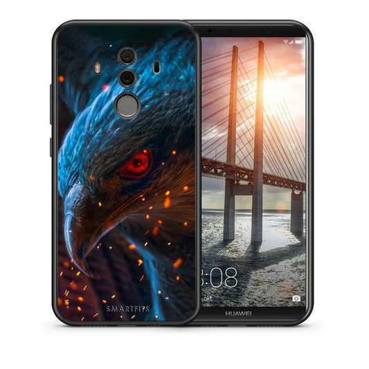 Θήκη Huawei Mate 10 Pro Eagle PopArt από τη Smartfits με σχέδιο στο πίσω μέρος και μαύρο περίβλημα | Huawei Mate 10 Pro Eagle PopArt case with colorful back and black bezels