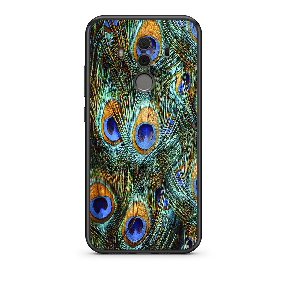 Huawei Mate 10 Pro Real Peacock Feathers θήκη από τη Smartfits με σχέδιο στο πίσω μέρος και μαύρο περίβλημα | Smartphone case with colorful back and black bezels by Smartfits