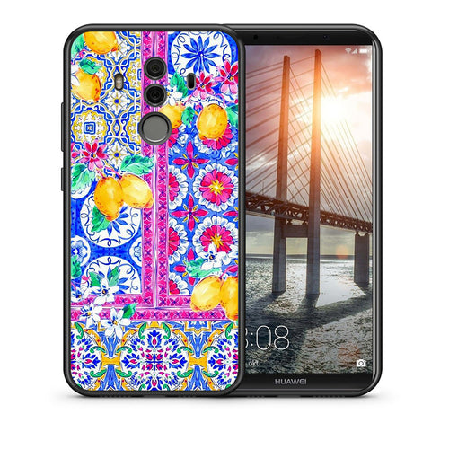 Θήκη Huawei Mate 10 Pro Retro Spring από τη Smartfits με σχέδιο στο πίσω μέρος και μαύρο περίβλημα | Huawei Mate 10 Pro Retro Spring case with colorful back and black bezels