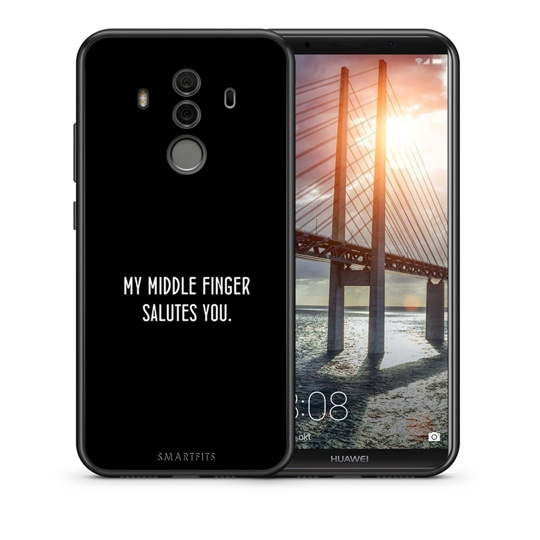 Θήκη Huawei Mate 10 Pro Salute από τη Smartfits με σχέδιο στο πίσω μέρος και μαύρο περίβλημα | Huawei Mate 10 Pro Salute case with colorful back and black bezels
