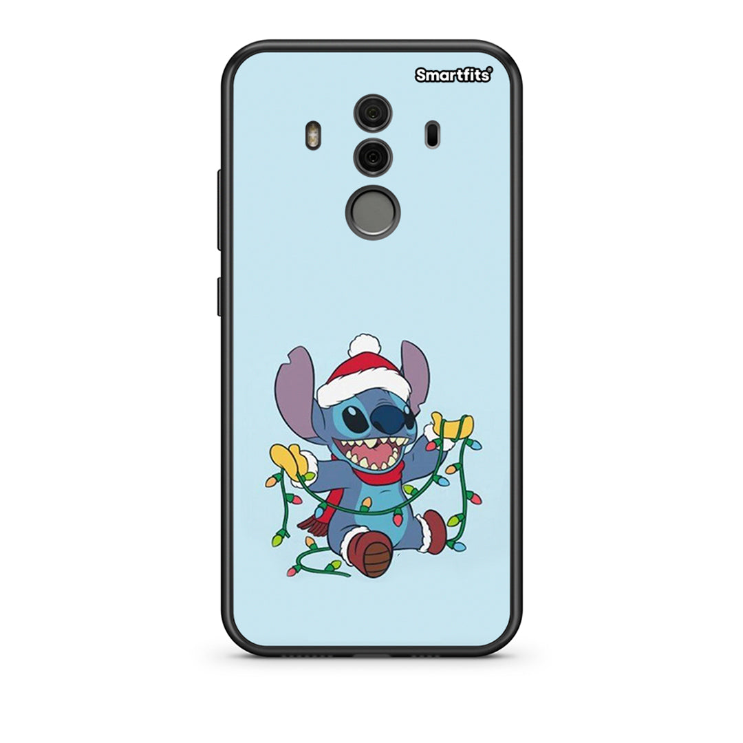 Huawei Mate 10 Pro Santa Stich θήκη από τη Smartfits με σχέδιο στο πίσω μέρος και μαύρο περίβλημα | Smartphone case with colorful back and black bezels by Smartfits