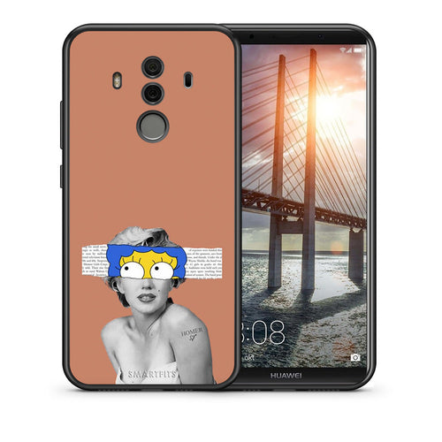 Θήκη Huawei Mate 10 Pro Sim Merilyn από τη Smartfits με σχέδιο στο πίσω μέρος και μαύρο περίβλημα | Huawei Mate 10 Pro Sim Merilyn case with colorful back and black bezels