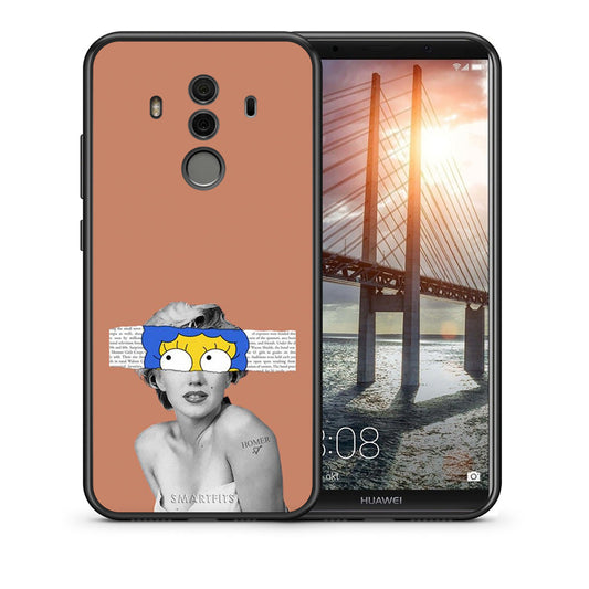 Θήκη Huawei Mate 10 Pro Sim Merilyn από τη Smartfits με σχέδιο στο πίσω μέρος και μαύρο περίβλημα | Huawei Mate 10 Pro Sim Merilyn case with colorful back and black bezels