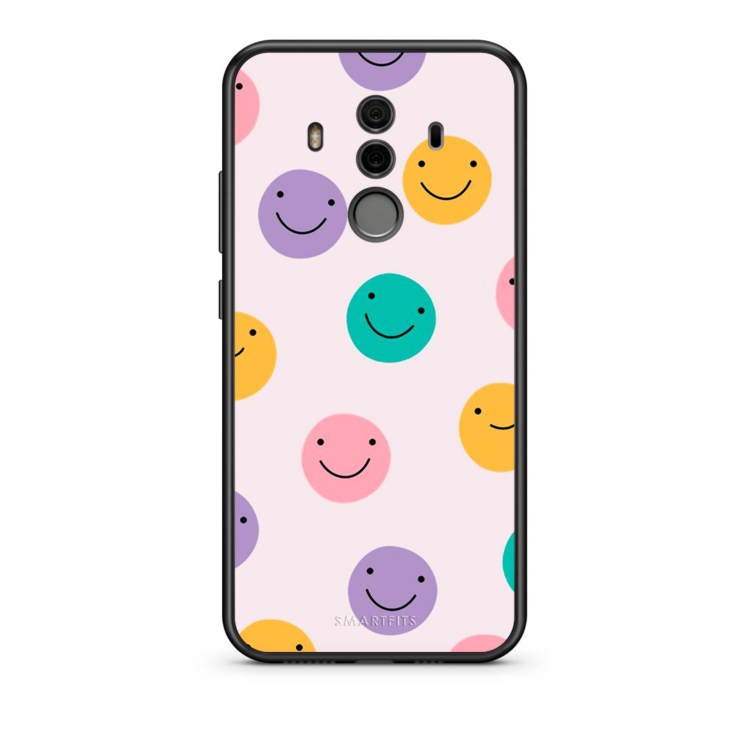 Huawei Mate 10 Pro Smiley Faces θήκη από τη Smartfits με σχέδιο στο πίσω μέρος και μαύρο περίβλημα | Smartphone case with colorful back and black bezels by Smartfits