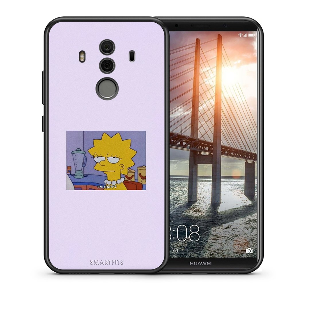 Θήκη Huawei Mate 10 Pro So Happy από τη Smartfits με σχέδιο στο πίσω μέρος και μαύρο περίβλημα | Huawei Mate 10 Pro So Happy case with colorful back and black bezels