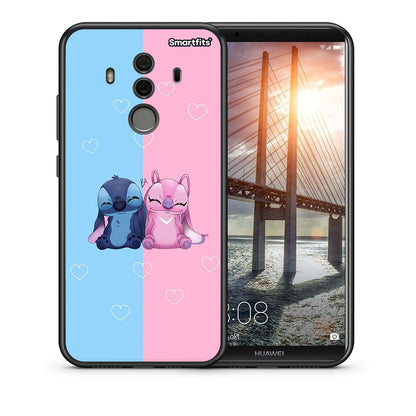 Θήκη Huawei Mate 10 Pro Stitch And Angel από τη Smartfits με σχέδιο στο πίσω μέρος και μαύρο περίβλημα | Huawei Mate 10 Pro Stitch And Angel case with colorful back and black bezels