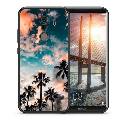 Θήκη Huawei Mate 10 Pro Sky Summer από τη Smartfits με σχέδιο στο πίσω μέρος και μαύρο περίβλημα | Huawei Mate 10 Pro Sky Summer case with colorful back and black bezels