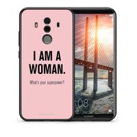 Thumbnail for Θήκη Huawei Mate 10 Pro Superpower Woman από τη Smartfits με σχέδιο στο πίσω μέρος και μαύρο περίβλημα | Huawei Mate 10 Pro Superpower Woman case with colorful back and black bezels