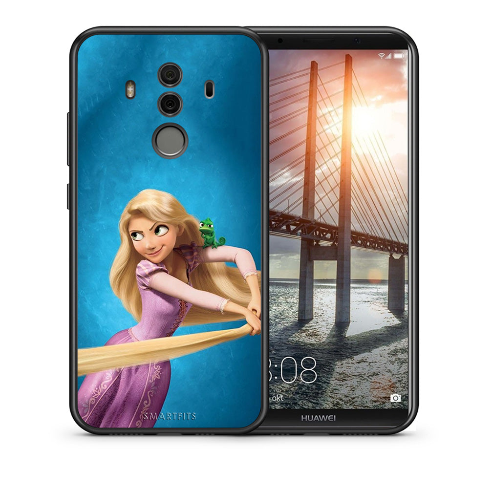 Θήκη Αγίου Βαλεντίνου Huawei Mate 10 Pro Tangled 2 από τη Smartfits με σχέδιο στο πίσω μέρος και μαύρο περίβλημα | Huawei Mate 10 Pro Tangled 2 case with colorful back and black bezels