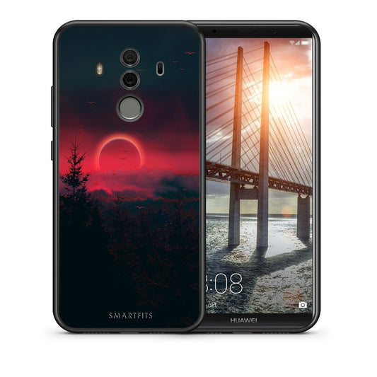 Θήκη Huawei Mate 10 Pro Sunset Tropic από τη Smartfits με σχέδιο στο πίσω μέρος και μαύρο περίβλημα | Huawei Mate 10 Pro Sunset Tropic case with colorful back and black bezels