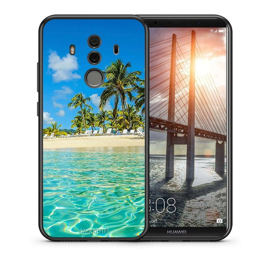 Θήκη Huawei Mate 10 Pro Tropical Vibes από τη Smartfits με σχέδιο στο πίσω μέρος και μαύρο περίβλημα | Huawei Mate 10 Pro Tropical Vibes case with colorful back and black bezels