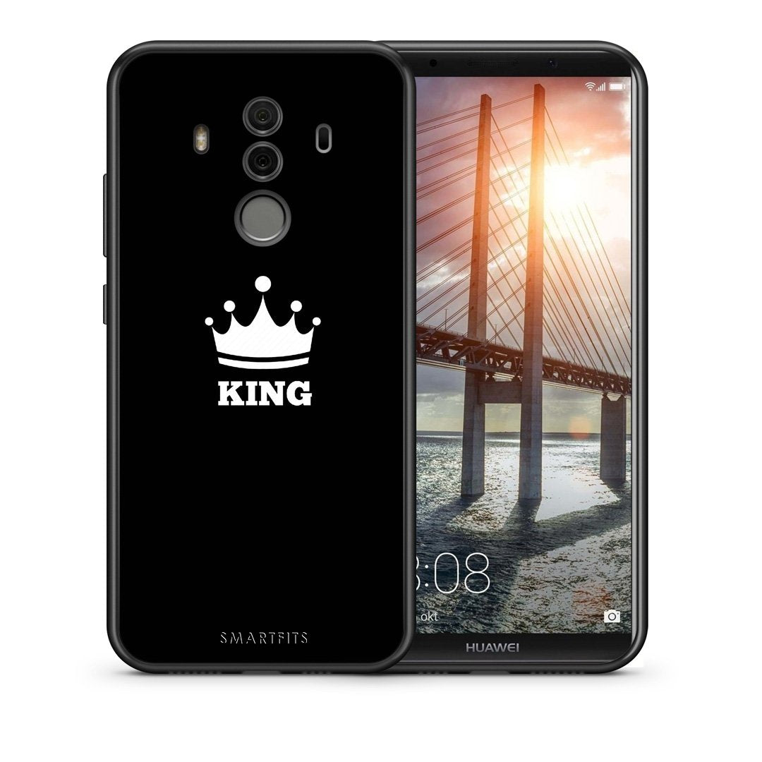 Θήκη Huawei Mate 10 Pro King Valentine από τη Smartfits με σχέδιο στο πίσω μέρος και μαύρο περίβλημα | Huawei Mate 10 Pro King Valentine case with colorful back and black bezels