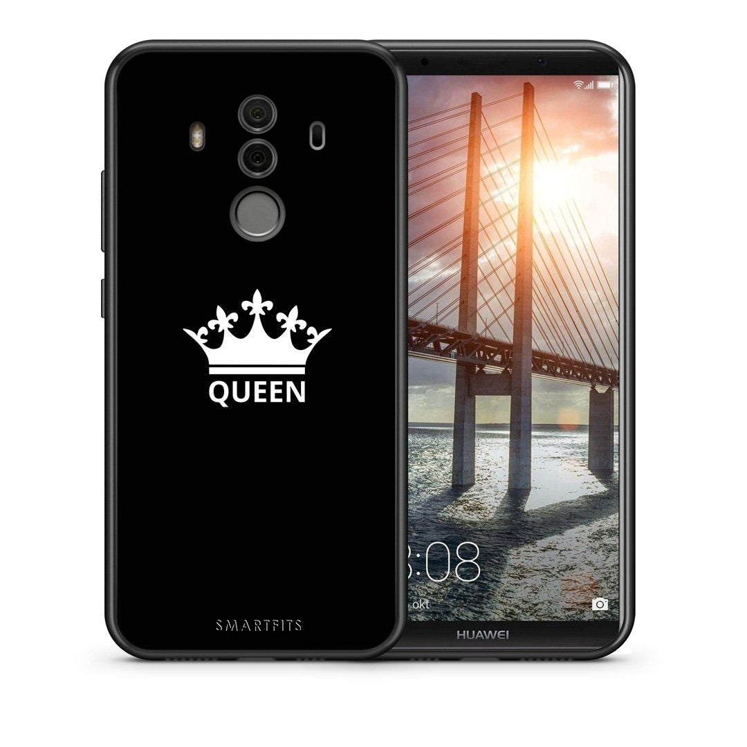 Θήκη Huawei Mate 10 Pro Queen Valentine από τη Smartfits με σχέδιο στο πίσω μέρος και μαύρο περίβλημα | Huawei Mate 10 Pro Queen Valentine case with colorful back and black bezels