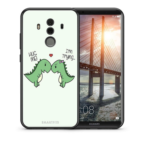 Θήκη Huawei Mate 10 Pro Rex Valentine από τη Smartfits με σχέδιο στο πίσω μέρος και μαύρο περίβλημα | Huawei Mate 10 Pro Rex Valentine case with colorful back and black bezels