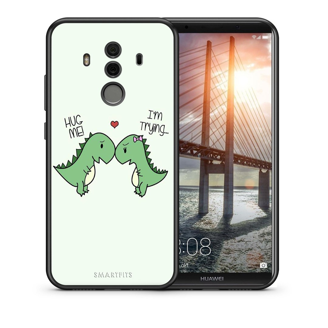 Θήκη Huawei Mate 10 Pro Rex Valentine από τη Smartfits με σχέδιο στο πίσω μέρος και μαύρο περίβλημα | Huawei Mate 10 Pro Rex Valentine case with colorful back and black bezels