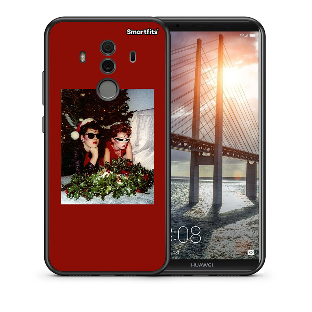 Θήκη Huawei Mate 10 Pro Waiting For Xmas από τη Smartfits με σχέδιο στο πίσω μέρος και μαύρο περίβλημα | Huawei Mate 10 Pro Waiting For Xmas case with colorful back and black bezels