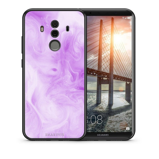 Θήκη Huawei Mate 10 Pro Lavender Watercolor από τη Smartfits με σχέδιο στο πίσω μέρος και μαύρο περίβλημα | Huawei Mate 10 Pro Lavender Watercolor case with colorful back and black bezels
