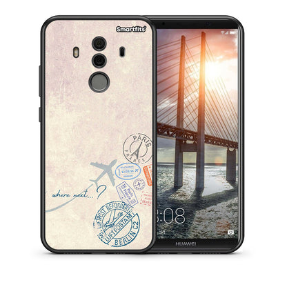 Θήκη Huawei Mate 10 Pro Where Next από τη Smartfits με σχέδιο στο πίσω μέρος και μαύρο περίβλημα | Huawei Mate 10 Pro Where Next case with colorful back and black bezels
