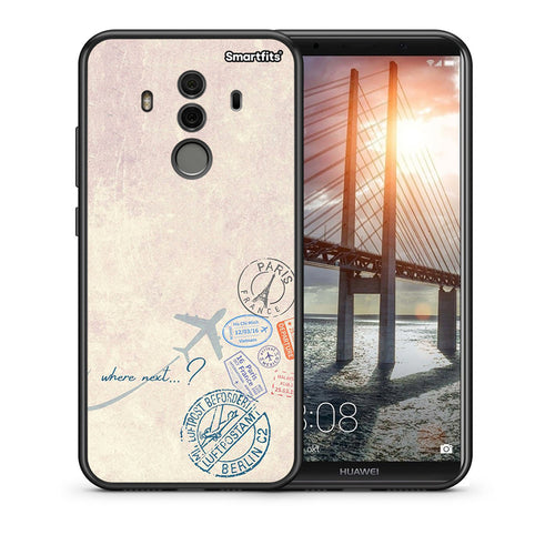 Θήκη Huawei Mate 10 Pro Where Next από τη Smartfits με σχέδιο στο πίσω μέρος και μαύρο περίβλημα | Huawei Mate 10 Pro Where Next case with colorful back and black bezels