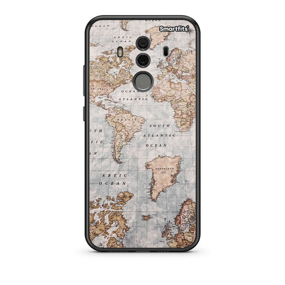 Huawei Mate 10 Pro World Map Θήκη από τη Smartfits με σχέδιο στο πίσω μέρος και μαύρο περίβλημα | Smartphone case with colorful back and black bezels by Smartfits