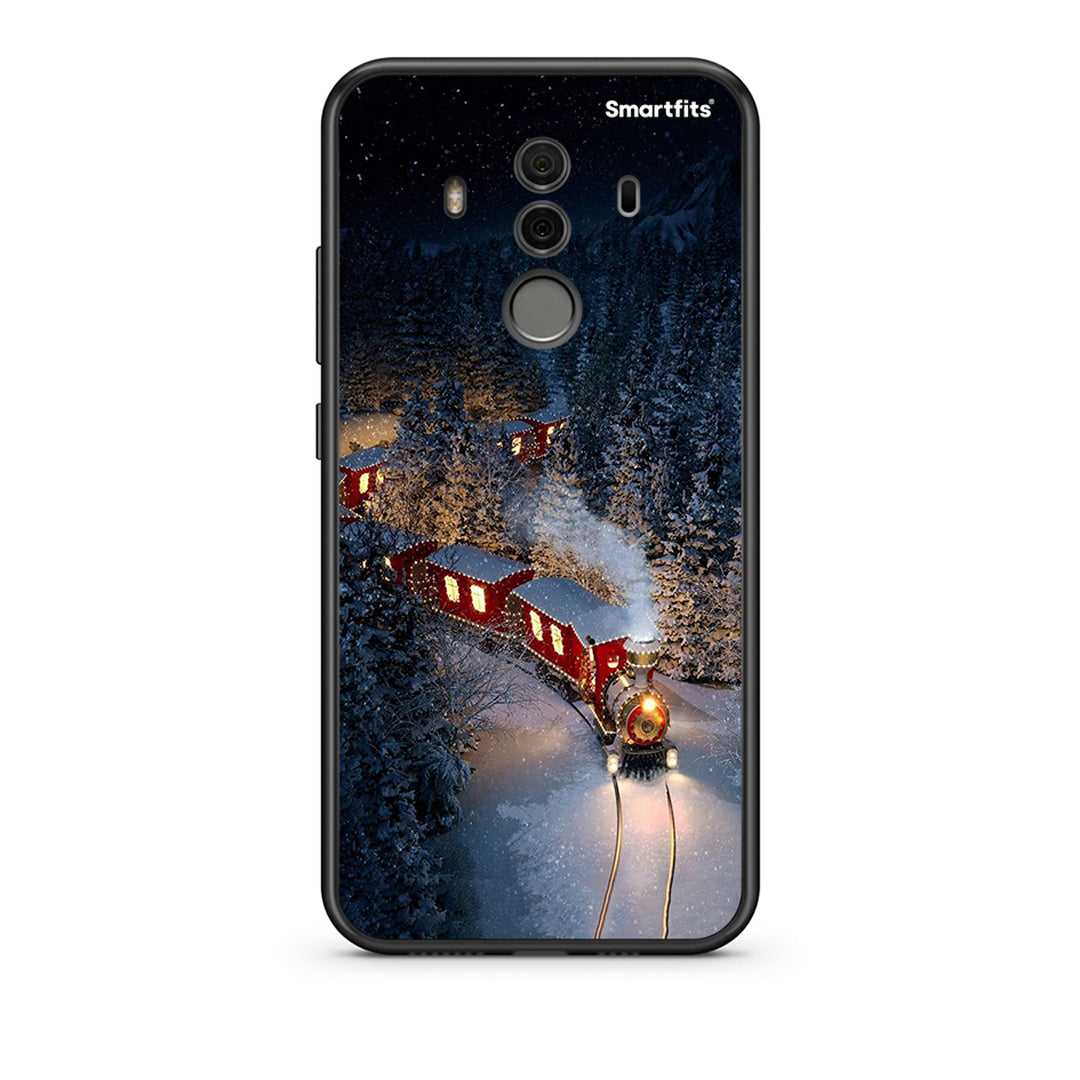 Huawei Mate 10 Pro Xmas Train θήκη από τη Smartfits με σχέδιο στο πίσω μέρος και μαύρο περίβλημα | Smartphone case with colorful back and black bezels by Smartfits