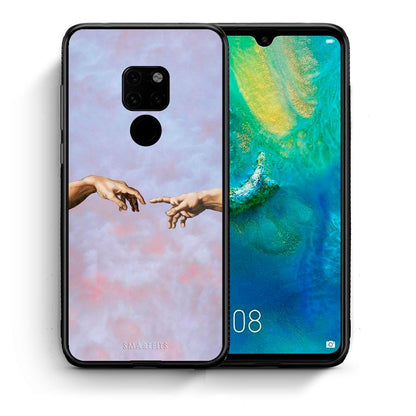 Θήκη Huawei Mate 20 Adam Hand από τη Smartfits με σχέδιο στο πίσω μέρος και μαύρο περίβλημα | Huawei Mate 20 Adam Hand case with colorful back and black bezels